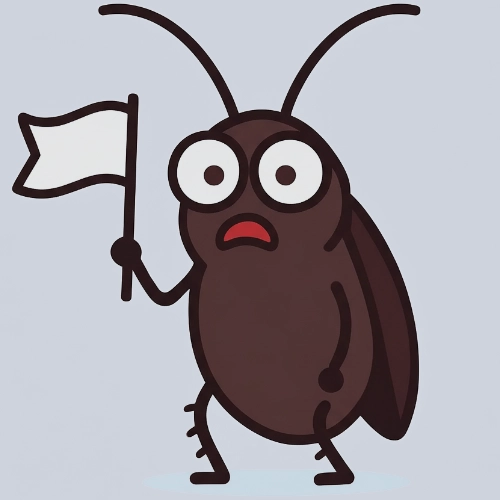 bug holding flag